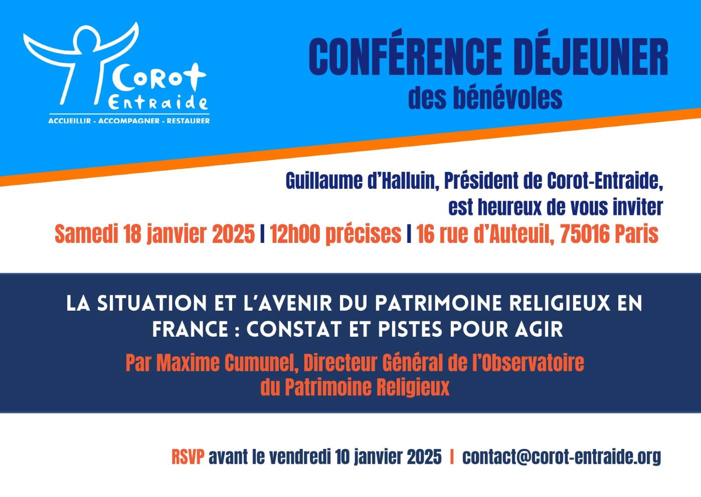 Conférence déjeuner des bénévoles